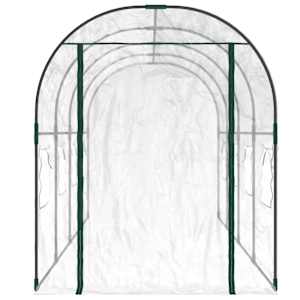 Skleník průhledný 160 x 400 x 190 cm PVC práškově lakovaná ocel - obrázek 3