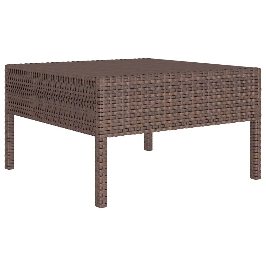 vidaXL 8-delige Loungeset met kussens poly rattan bruin afbeelding