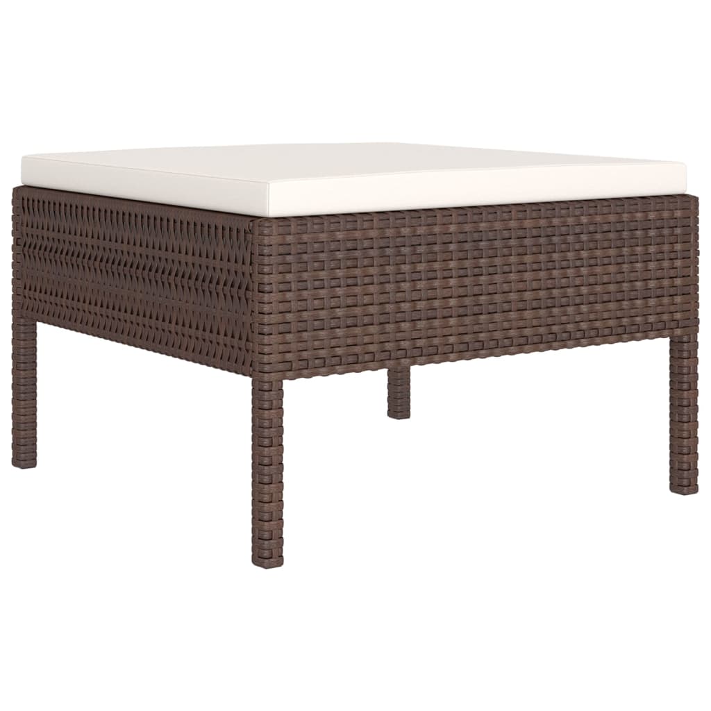 vidaXL 7-delige Loungeset met kussens poly rattan bruin afbeelding