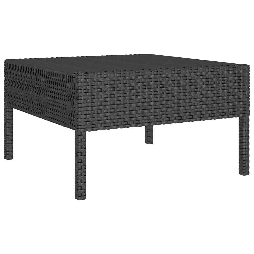 vidaXL 14-delige Loungeset met kussens poly rattan zwart afbeelding