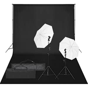 vidaXL fotostuudiokomplekt valgustuse ja taustapildiga
