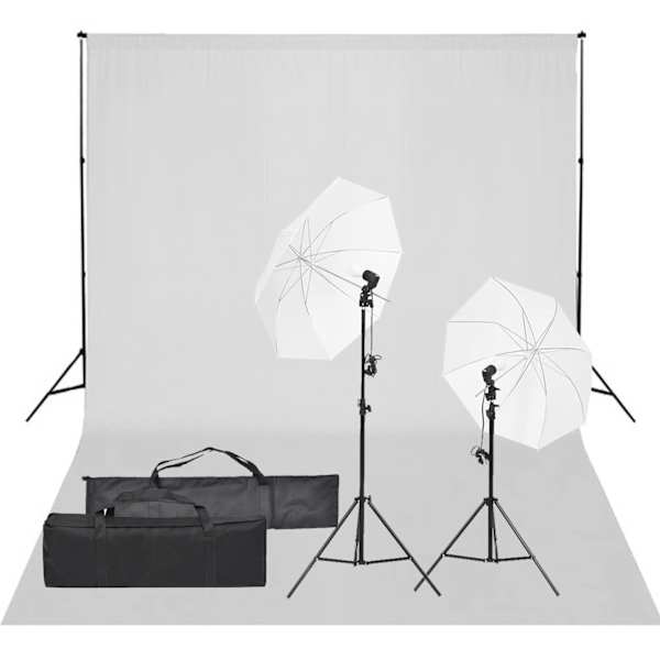 vidaXL fotostuudiokomplekt valgustuse ja taustapildiga