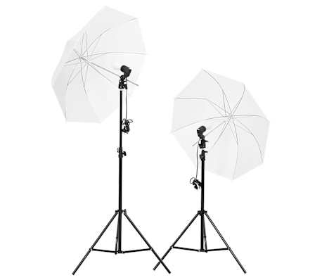 vidaXL Kit de studio photo avec &eacute;clairage toile de fond et r&eacute;flecteur