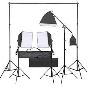 vidaXL fotostuudio komplekt koos valgustusega