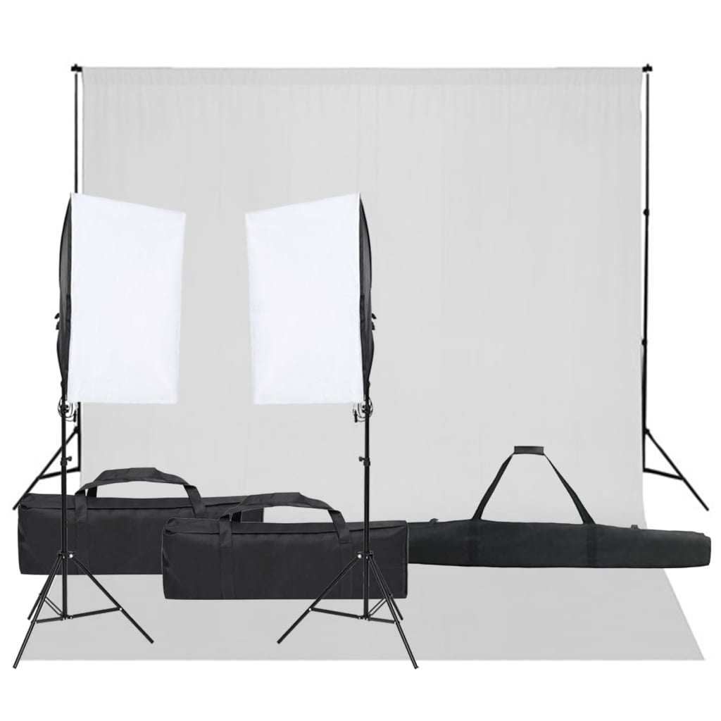 vidaXL Fotostudio-Set mit Beleuchtung und Hintergrund