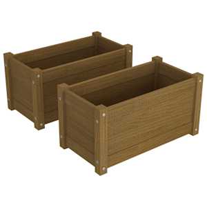 Zahradní truhlíky 2 ks medově hnědé 60x31x31cm masivní borovice - obrázek 2