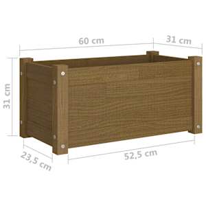 Zahradní truhlíky 2 ks medově hnědé 60x31x31cm masivní borovice - obrázek 9