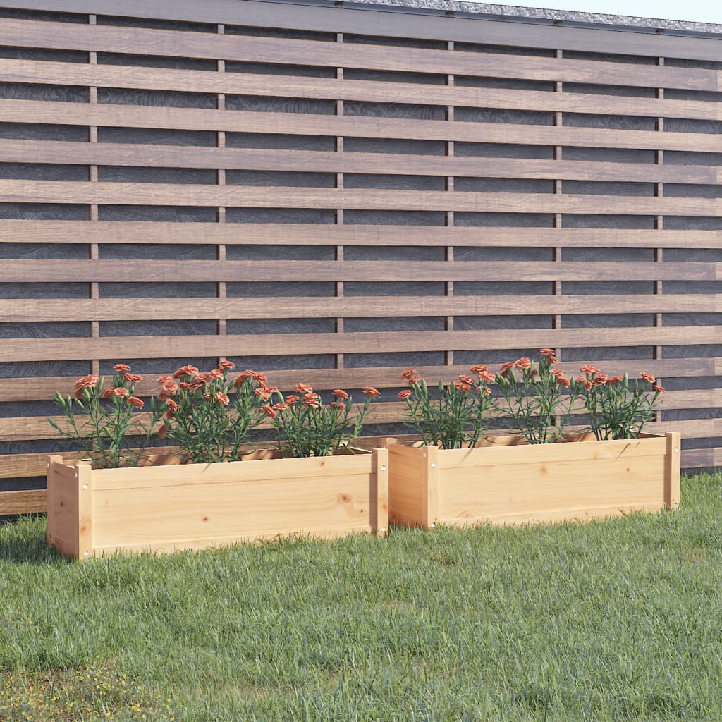 vidaXL Jardiniere de grădină 2 buc. 100x31x31 cm lemn masiv pin vidaxl.ro