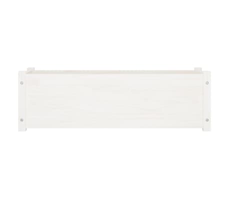 vidaXL Jardinière d'extérieur Blanc 100x31x31 cm Bois de pin massif