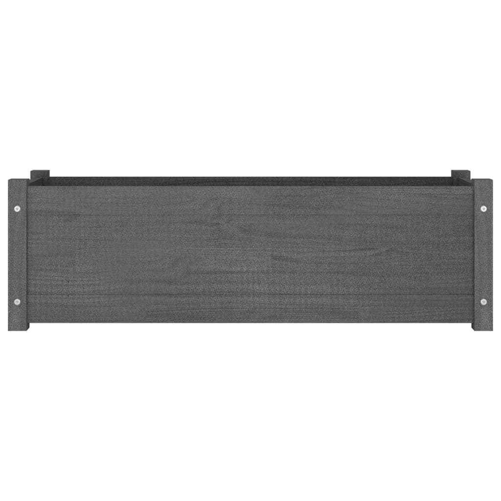 vidaXL Garden Planter Grey 100x31x31 cm Solid Pinewood