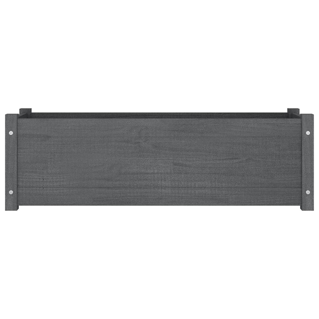 

vidaXL Plantenbak 100x31x31 cm massief grenenhout grijs