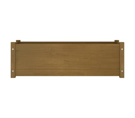 vidaXL Jardinera de madera maciza de pino marrón 100x31x31 cm