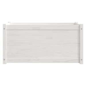 Zahradní truhlík bílý 100 x 50 x 50 cm masivní borovice - obrázek 4