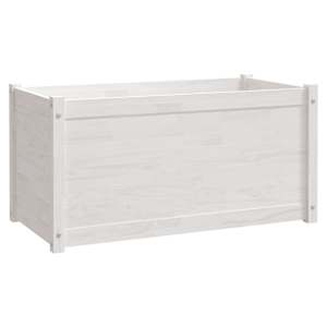 Zahradní truhlíky 2 ks bílé 100 x 50 x 50 cm masivní borovice - obrázek 5