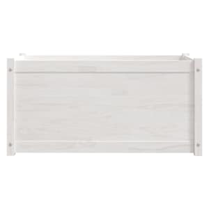 Zahradní truhlíky 2 ks bílé 100 x 50 x 50 cm masivní borovice - obrázek 6