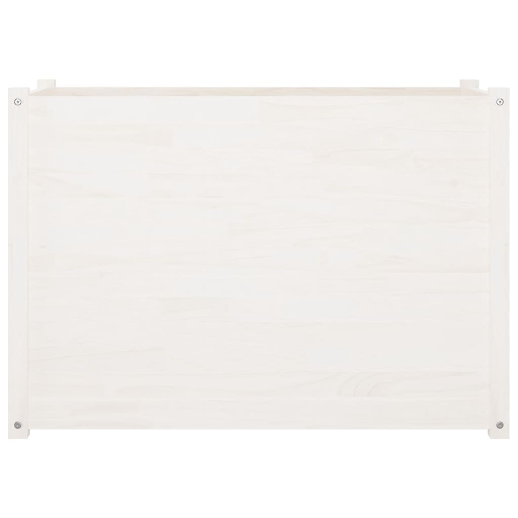 

vidaXL Plantenbak 100x50x70 cm massief grenenhout wit