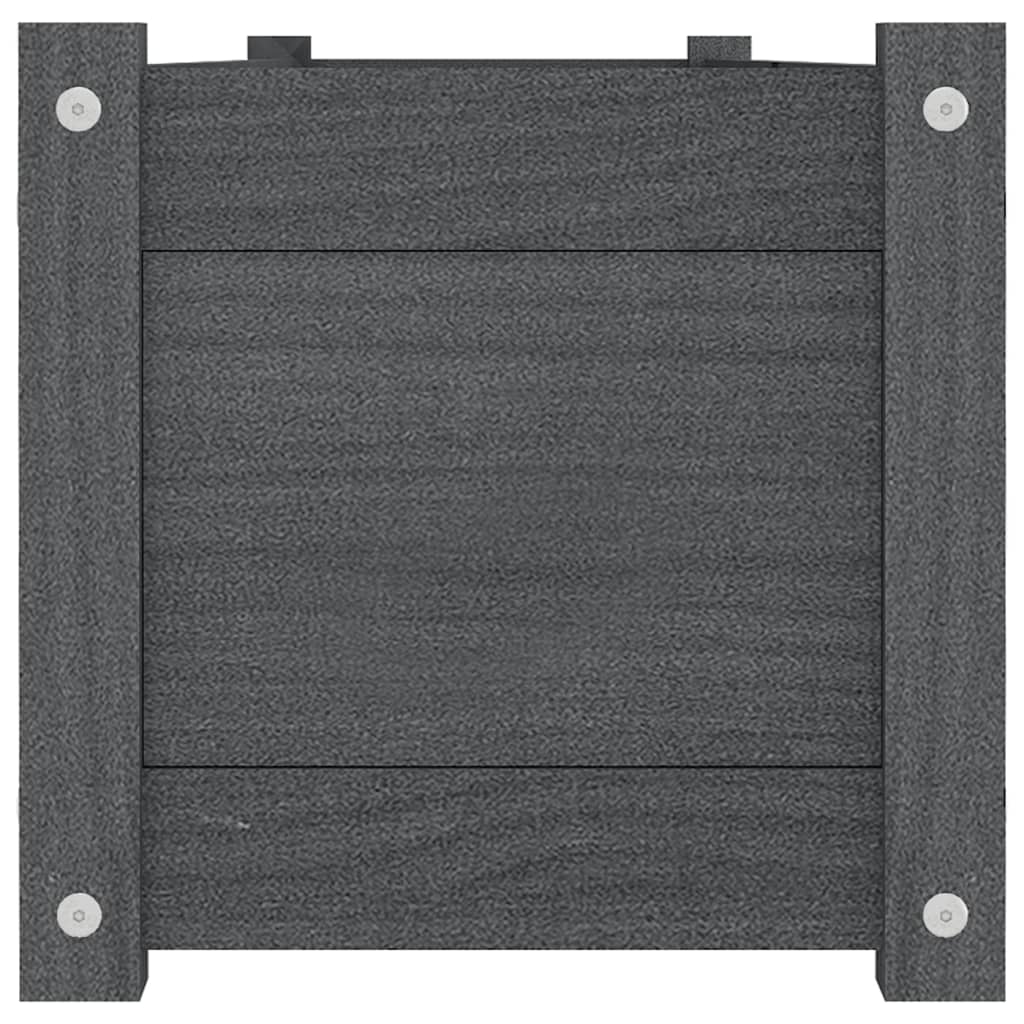 Strat înălțat de grădină, gri, 150x31x31 cm, lemn masiv de pin