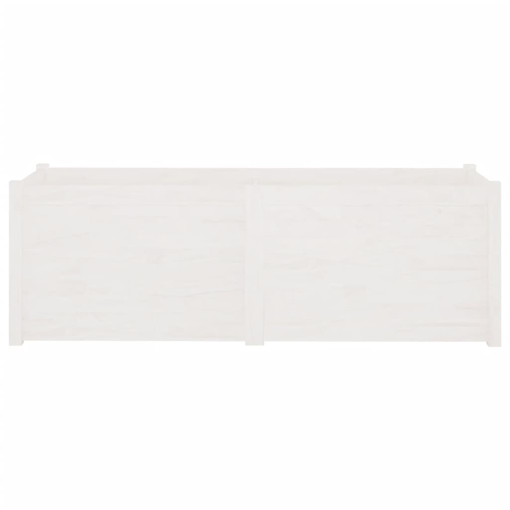 

vidaXL Plantenbak 150x50x50 cm massief grenenhout wit