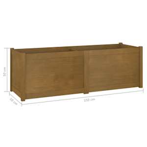Zahradní truhlík medově hnědý 150 x 50 x 50 cm masivní borovice - obrázek 8