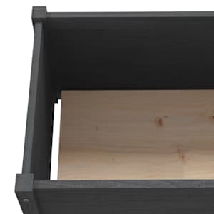 Zahradní truhlík šedý 150 x 50 x 70 cm masivní borové dřevo - obrázek 5