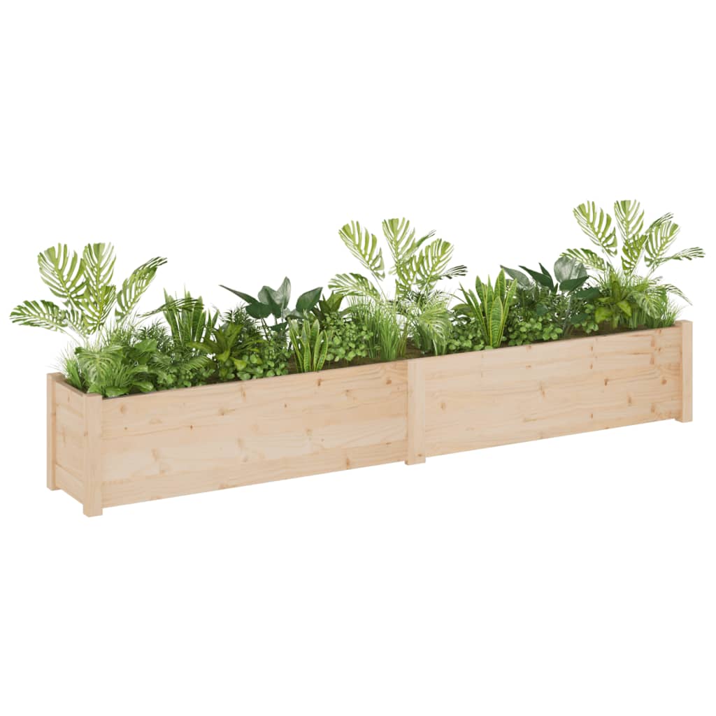 

vidaXL Plantenbakken 2 st 200x31x31 cm massief grenenhout