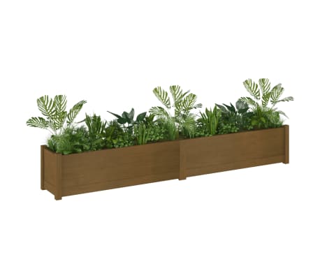 vidaXL Jardini&egrave;re Marron miel 200x31x31 cm Bois de pin massif