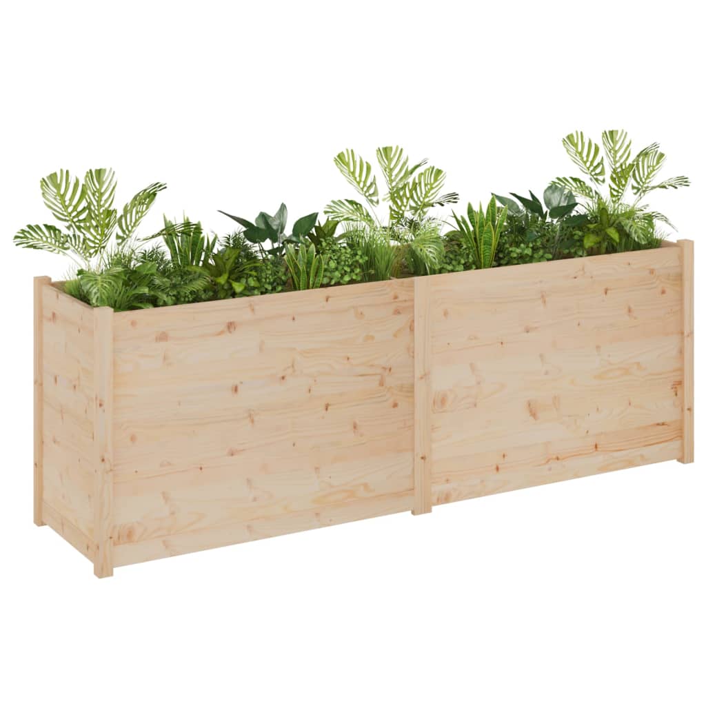 vidaXL Plantenbak 200x50x70 cm massief grenenhout