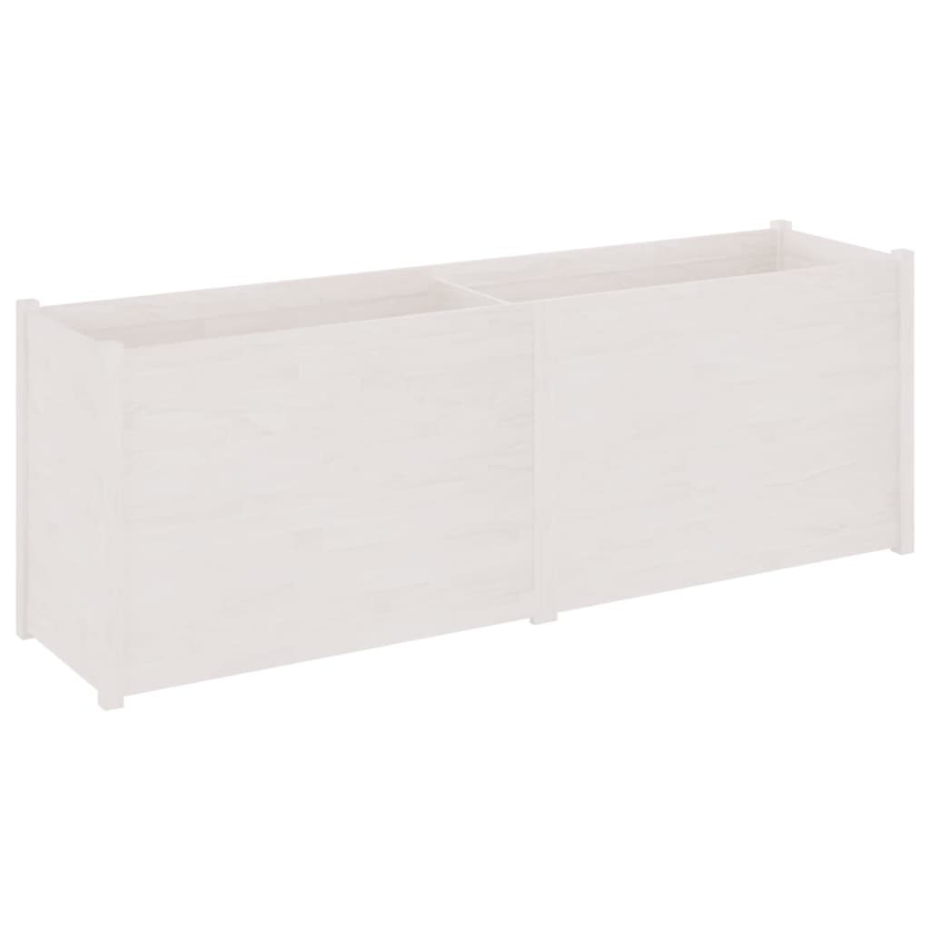 VidaXL Garden Planter White 78.7x19.7x27.6 Solid Wood Pine