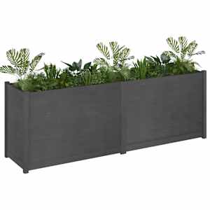 vidaXL Jardini&egrave;re d'ext&eacute;rieur Gris 200x50x70 cm Bois de pin massif