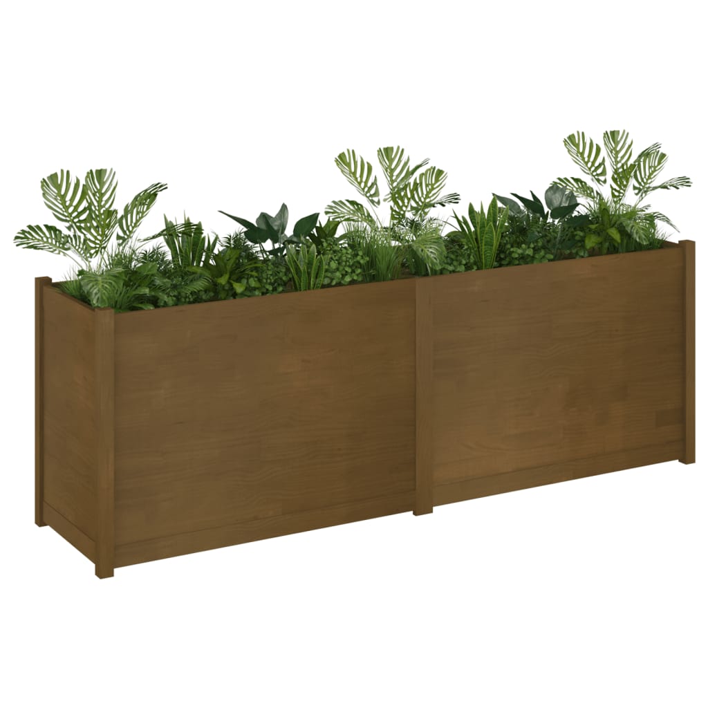 

vidaXL Plantenbak 200x50x70 cm massief grenenhout honingbruin