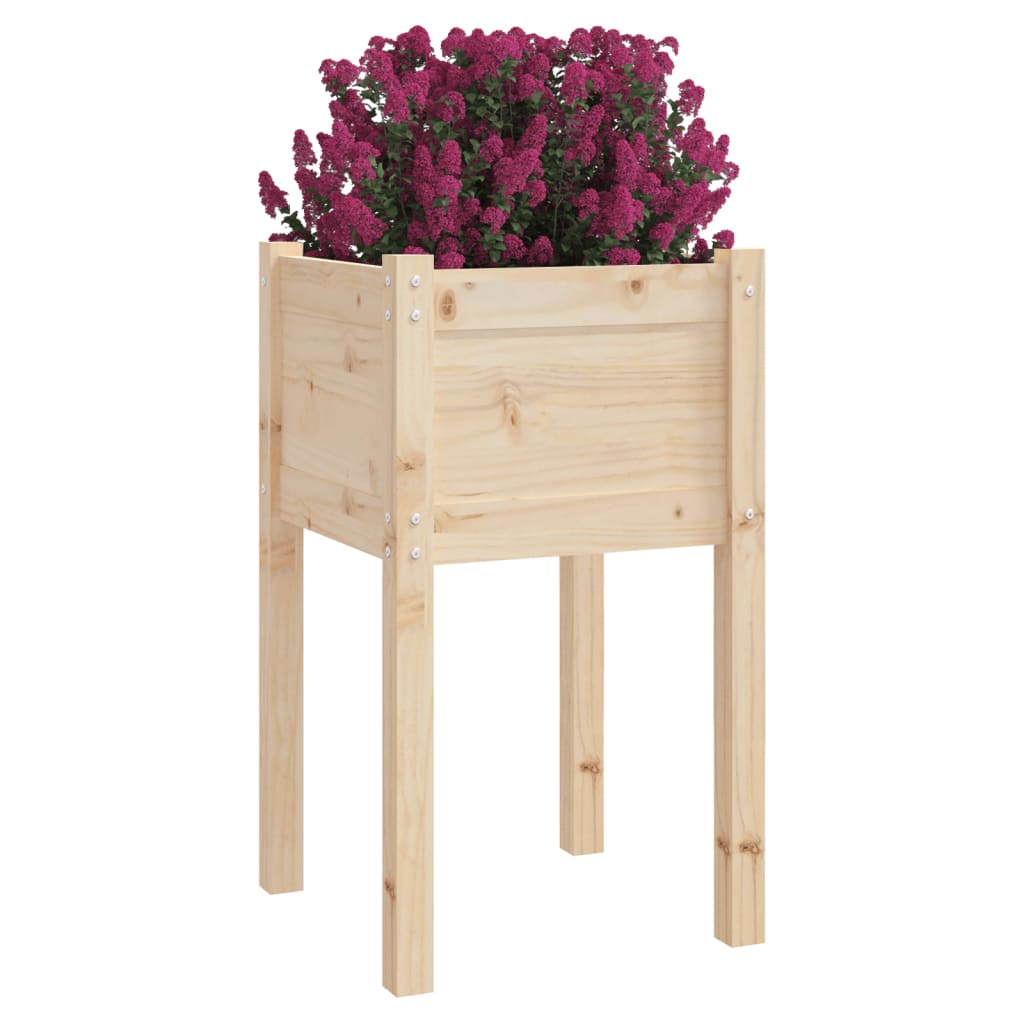 vidaXL 2 db tömör fenyőfa kerti virágtartó 40 x 40 x 70 cm