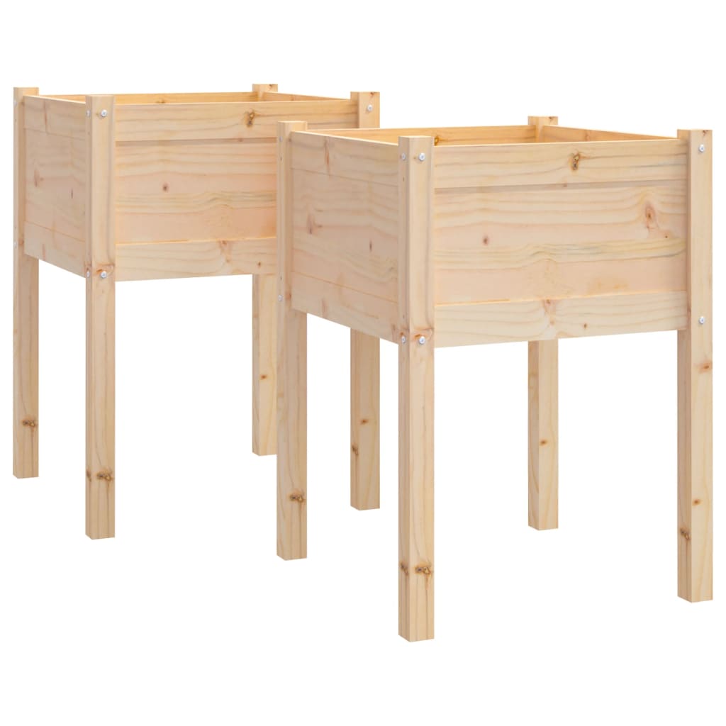 vidaXL Zahradní truhlíky 2 ks 50 x 50 x 70 cm masivní borovice