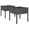 vidaXL aia taimekast, 2 tk, hall 70x70x70 cm, toekas m&auml;nnipuit