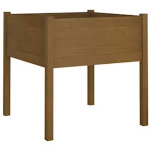 vidaXL aia taimekast, meepruun 70x70x70 cm, toekas m&auml;nnipuit