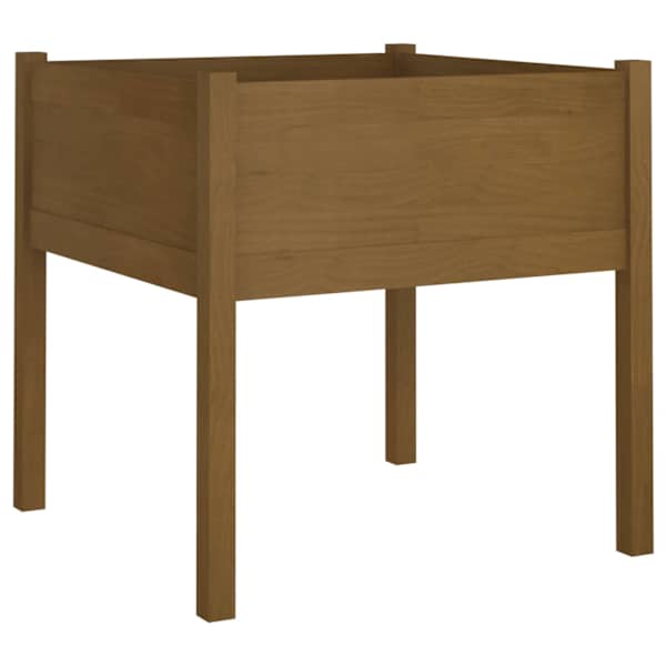 vidaXL aia taimekast, meepruun 70x70x70 cm, toekas m&auml;nnipuit