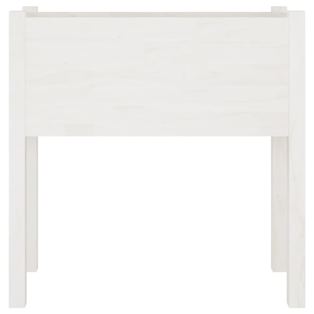 

vidaXL Plantenbak 70x31x70 cm massief grenenhout wit