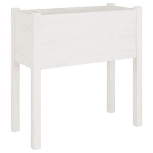 Zahradní truhlíky 2 ks bílé 70 x 31 x 70 cm masivní borovice - obrázek 3