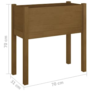Zahradní truhlík medově hnědý 70 x 31 x 70 cm masivní borovice - obrázek 8