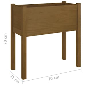 Zahradní truhlíky 2 ks medově hnědé 70x31x70cm masivní borovice - obrázek 9