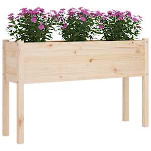 vidaXL Sodo loveliai, 2vnt., 110x31x70cm, pu&scaron;ies medienos masyvas