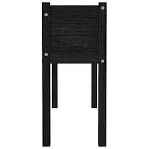 Zahradní truhlík černý 110 x 31 x 70 cm masivní borovice - obrázek 5