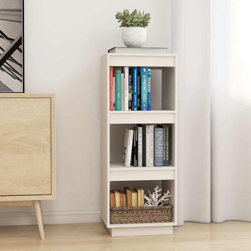 vidaXL Rega� na ksi��ki/przegroda, bia�y, 40x35x103 cm, drewno sosnowe