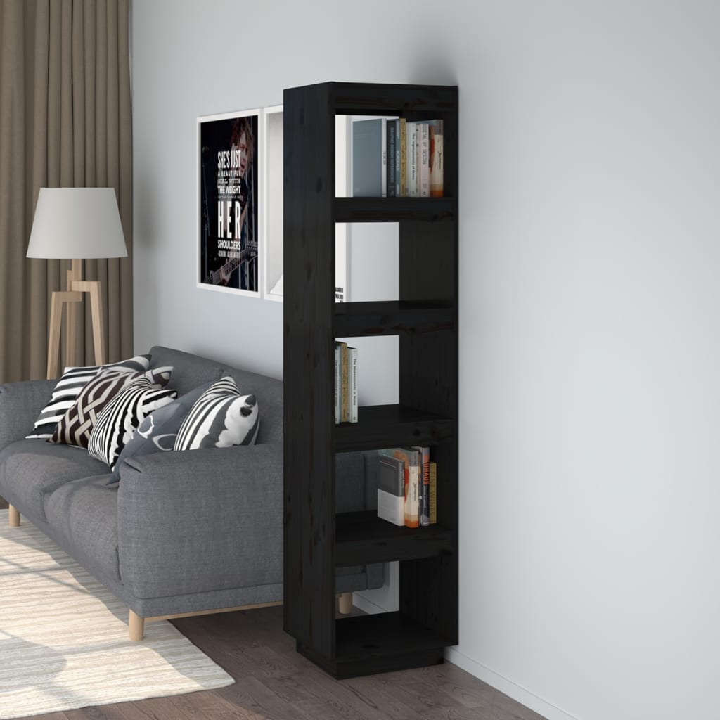 VASAGLE - Estantería de madera para libros y decoración, separador de  habitaciones, repisa de 5 niveles