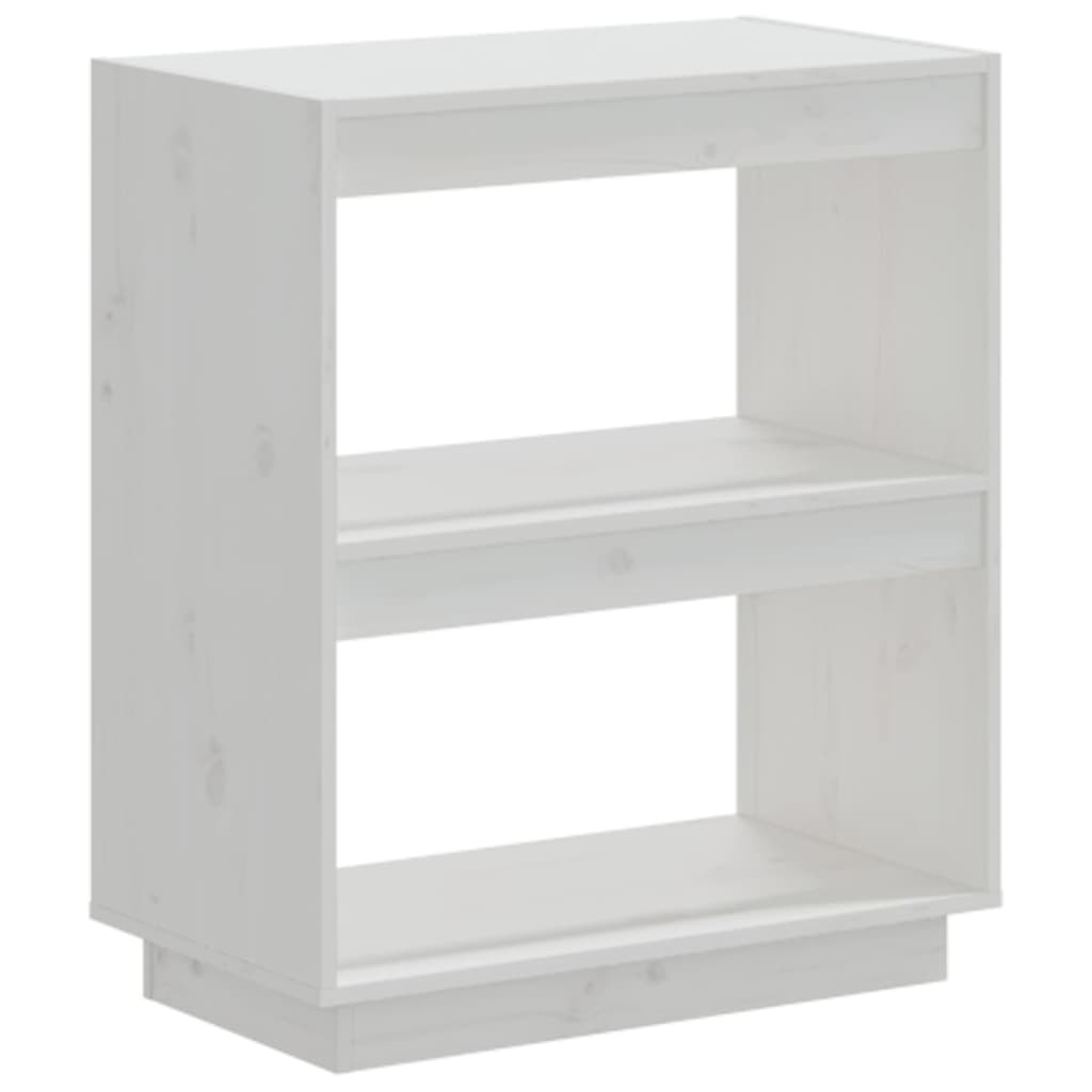 vidaXL Knihovna bílá 60 x 35 x 71 cm masivní dřevo borovice