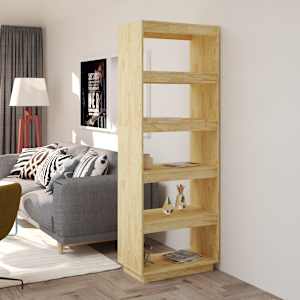 Knjižna omara/pregrada 60x35x167 cm trdna borovina