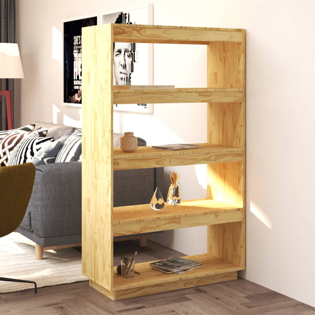 vidaXL Rega� na ksi��ki/przegroda, 80x35x135 cm, lite drewno sosnowe