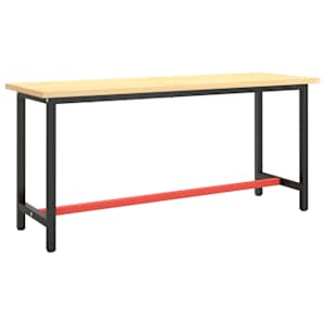 Rám pracovního stolu matně černý a červený 170 x 50 x 79 cm kov - obrázek 2