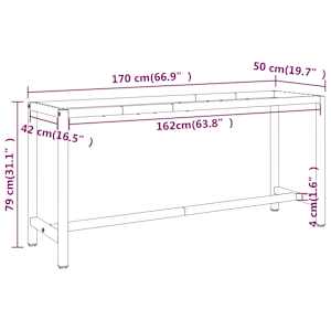 Rám pracovního stolu matně černý a červený 170 x 50 x 79 cm kov - obrázek 8