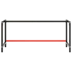 Rám pracovního stolu matně černý a matně červený 180x57x79 cm - obrázek 4
