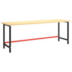 Rám pracovního stolu matně černý a matně červený 220x57x79 cm - obrázek 2